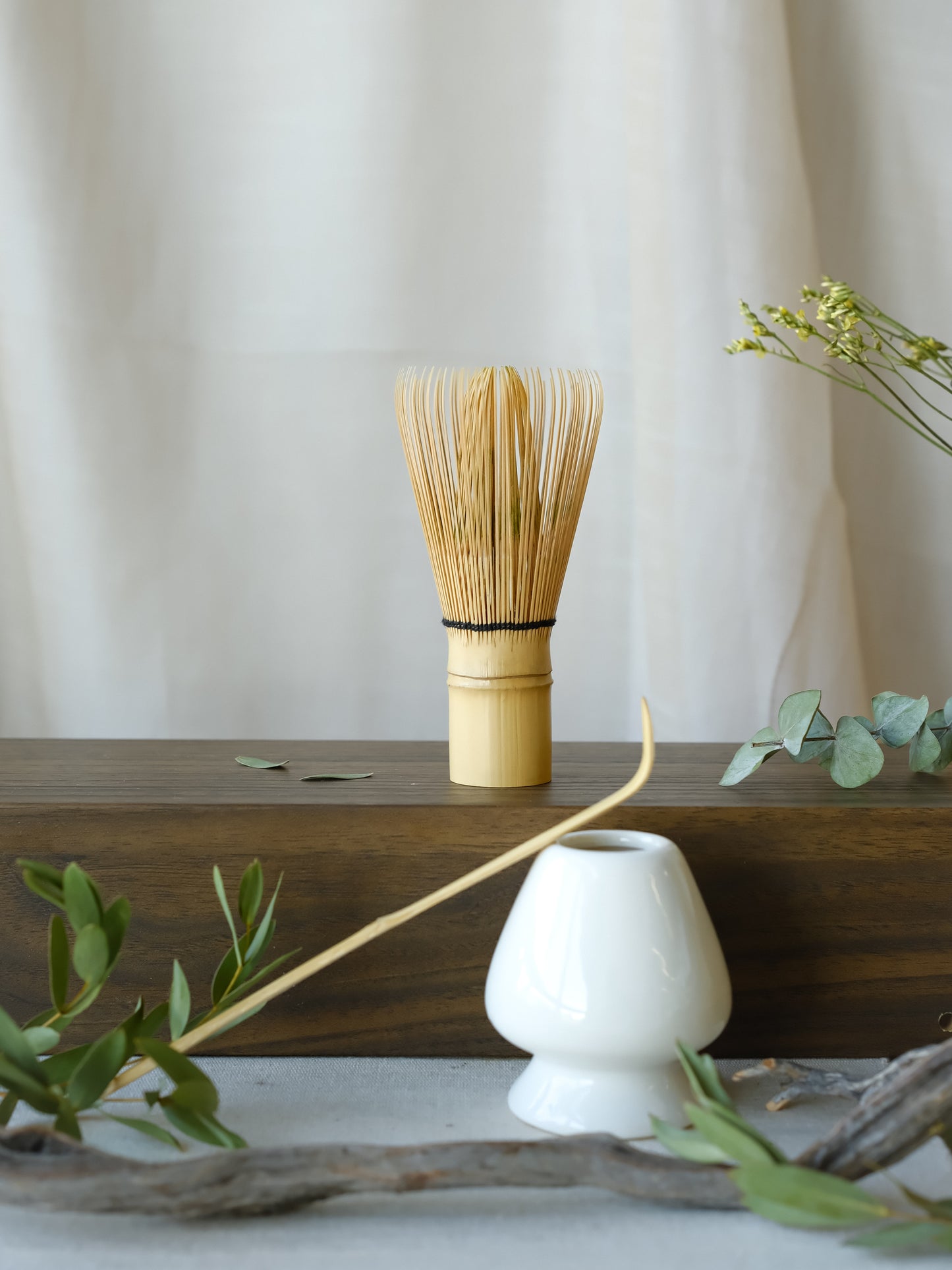 Golden Bamboo Scoop | Chashaku