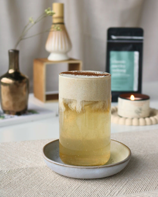 Coconut Oolong with Hojicha Foam
