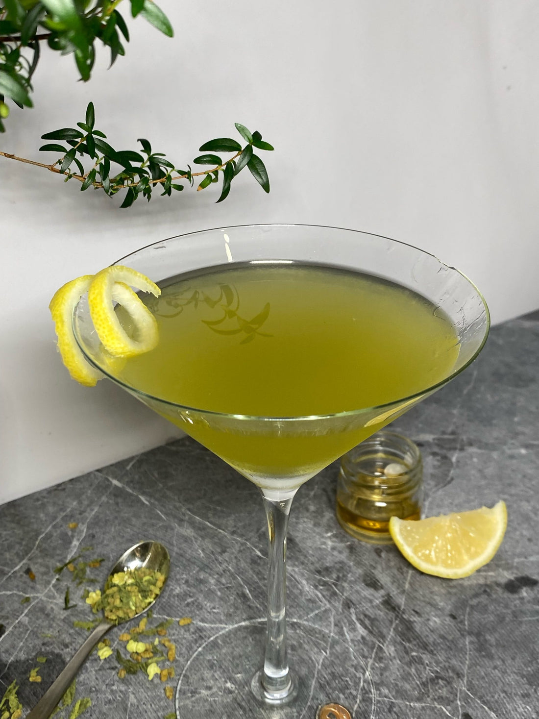 Festive Honey Genmaicha Martini