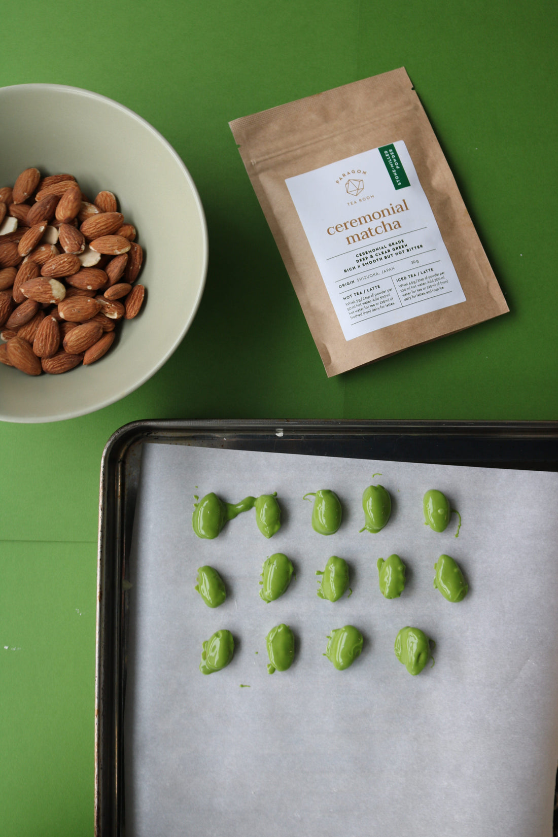 Tea-Infused White Chocolate Almonds