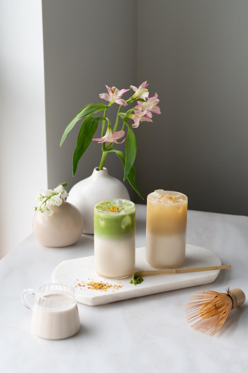 Matcha Oat Foam Rose Osmanthus Jasmine Oat