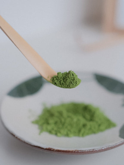 Golden Bamboo Scoop | Chashaku