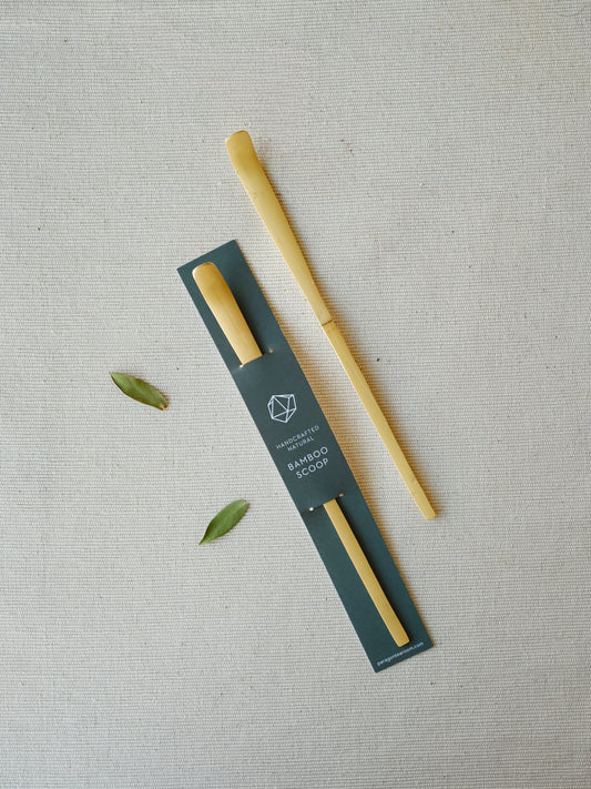 Golden Bamboo Scoop | Chashaku
