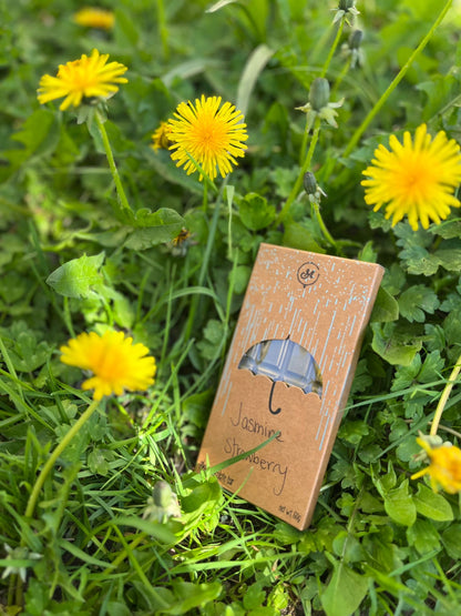 Jasmine Strawberry Chocolate Bar made with Real Tea leaves and dark chocolate